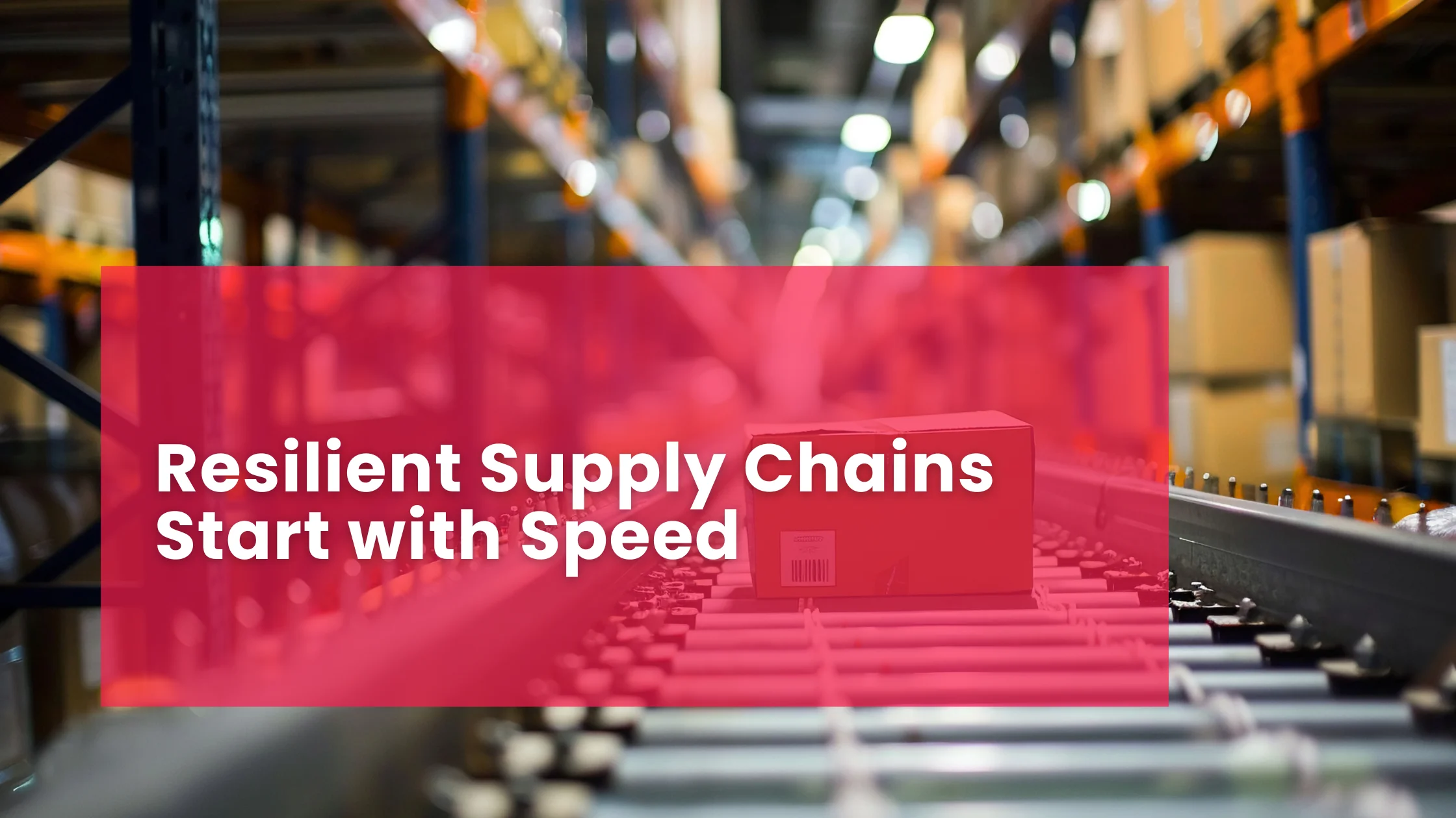 Resilient Supply Chains Start with Speed